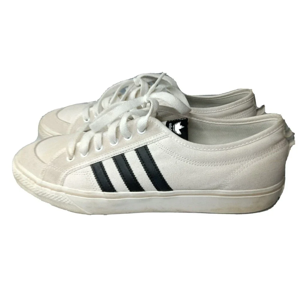 Adidas Originals Nizza Lo Classic Sneakers Mens Size 13 Shoes White & Black